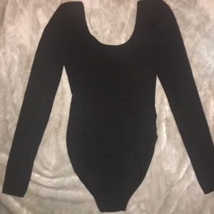 American apparel black long sleeve bodysuit